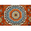 Orange Traditional  Wool Runner Rug 2x8