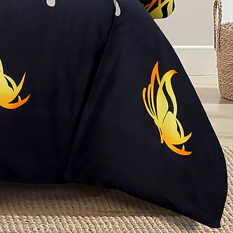 Elegant 3D Printed Duvet Cover Set Includes Pillowcases Durable Microfiber, Single