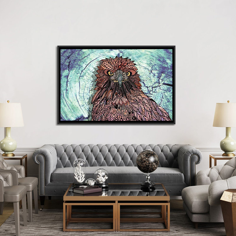 « golden eagle », impression sur toile tendue, H 40 po x l 60 po x P 1,5 po, Papier d'art encadré noir, Pas de tapis
