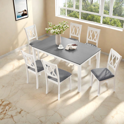 Modern Dining Table Sets(Must include both Table and Chair), 7 Piece Wood Set