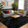 Soft Fluffy Black Faux Sheepskin Area Rug