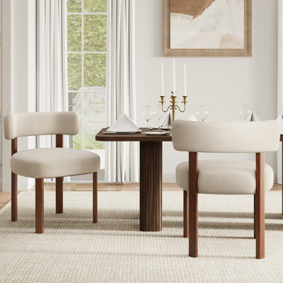 Upholstered Solid Wood Dining Chair Side Chair