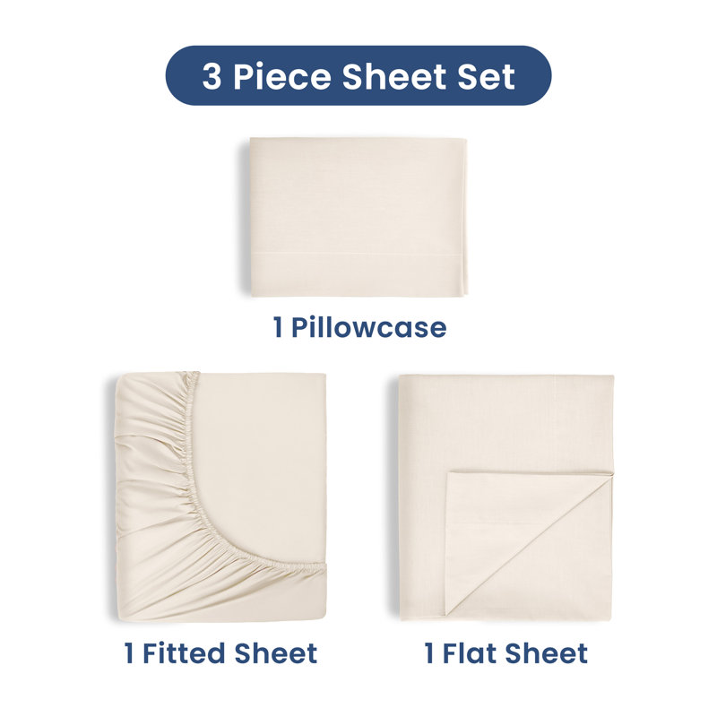 Martex 225 Thread Count Bed Sheets Light Weight, Soft Breathable Sheets, Brushed Cotton Rich Blend, Secure Fit, Wrinkle Resistant, Durable, Easy Care & Comfy Sheets