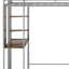  Lit mezzanine simple en métal Alexy avec 2 tablettes et 1 bureau-1214016801