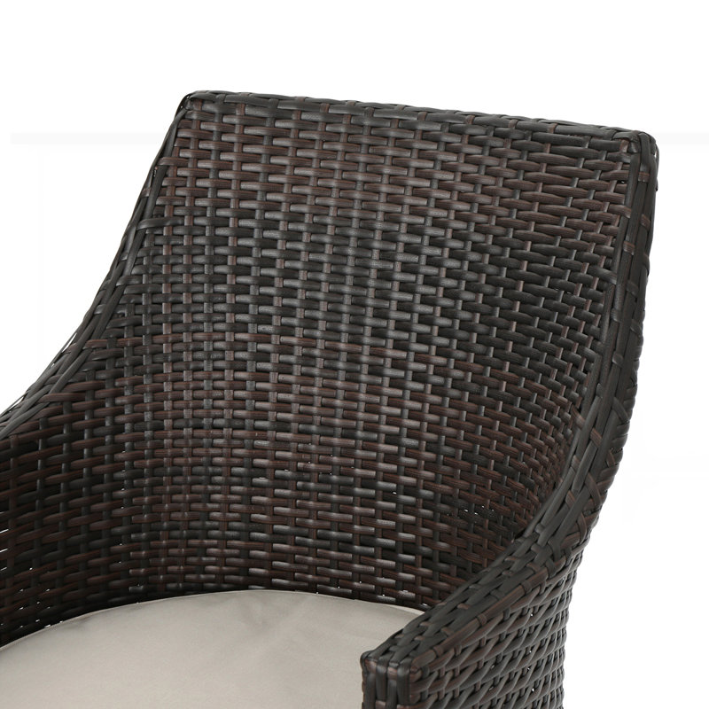 Fauteuil club d'extérieur de style ferme, Brun