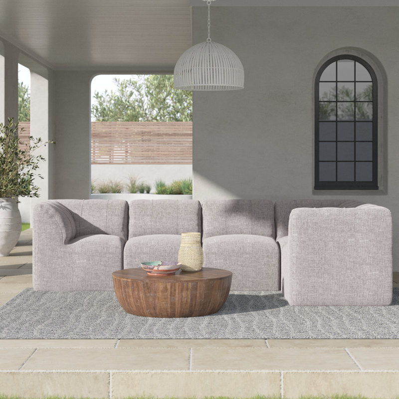 Praia 102" Sunbrella® Outdoor Sofa, Cast Silver Sunbrella®
