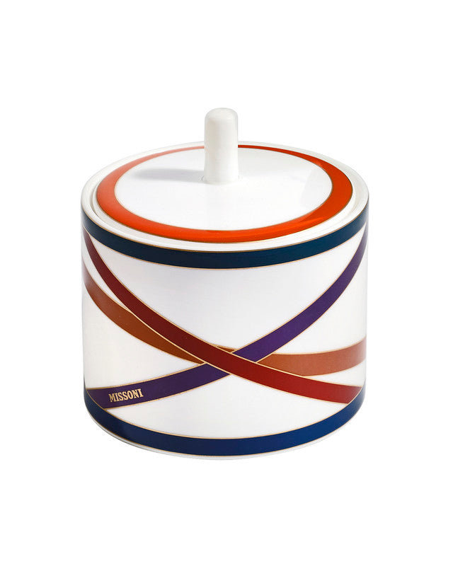 Pot à sucre Missoni Nastri multicolore diam. 3,3 po, H 3,5 po