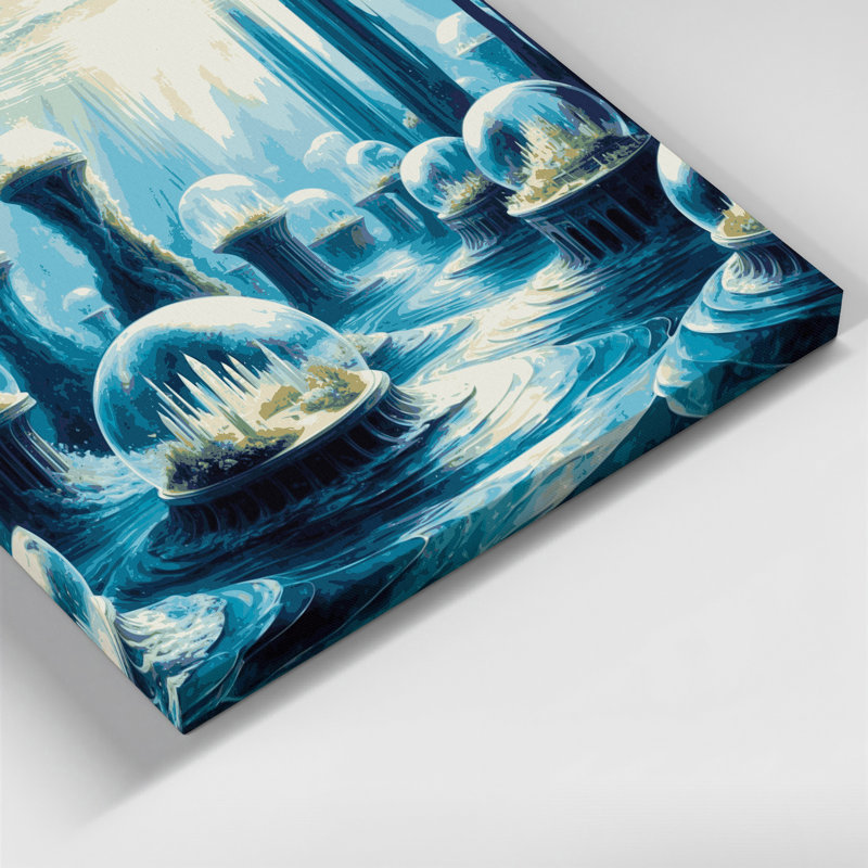Art mural sur toile Sci Fi, H 8 po x l 8 po
