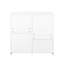 Armoire à linge avec portes et tablette, panier à linge inclinable autoportant