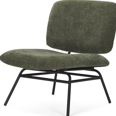  Green Chenille Slipper Chair