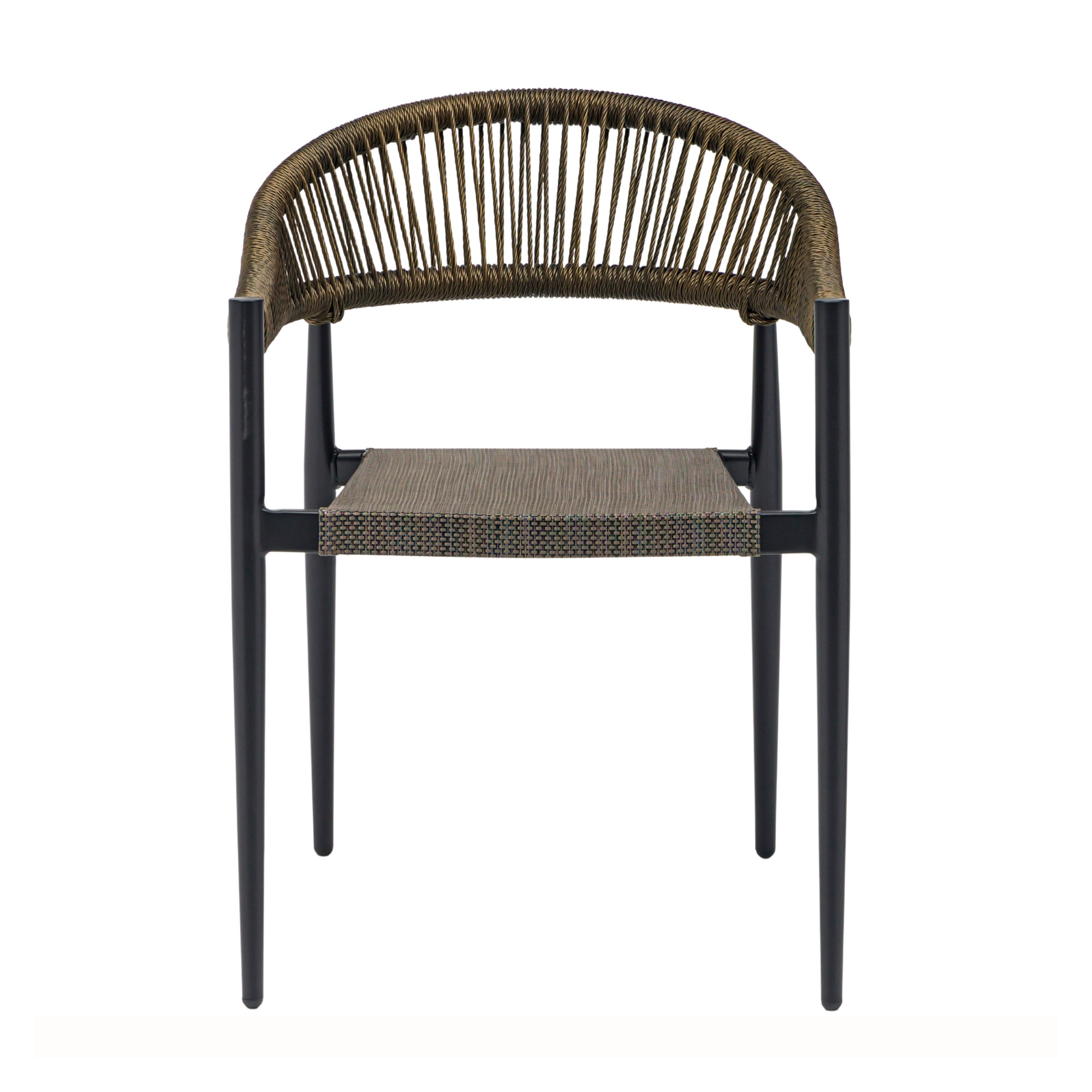 Soto Stacking Armchair - Set Of 2, Brown/Black