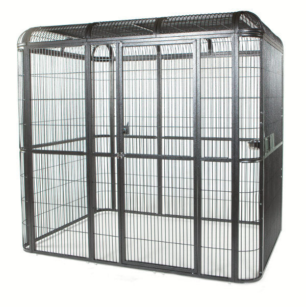 Chanavia 79'' Iron Flat Top Flight Cage with Perch