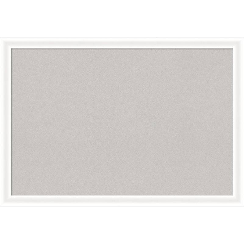 Tableau blanc à panneau étroit en bois Oliver, H 27 po x l 39 po, Gris