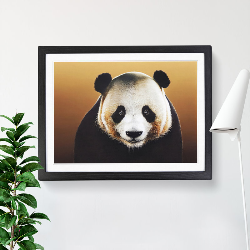 Imaginative Panda - Single Picture Frame Print, 46cm H x 64cm W x 2cm D, Black