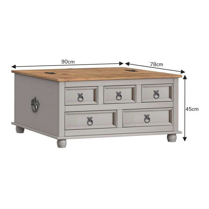 Bayhills Rectangle Accent Cabinet, Silver, Grey