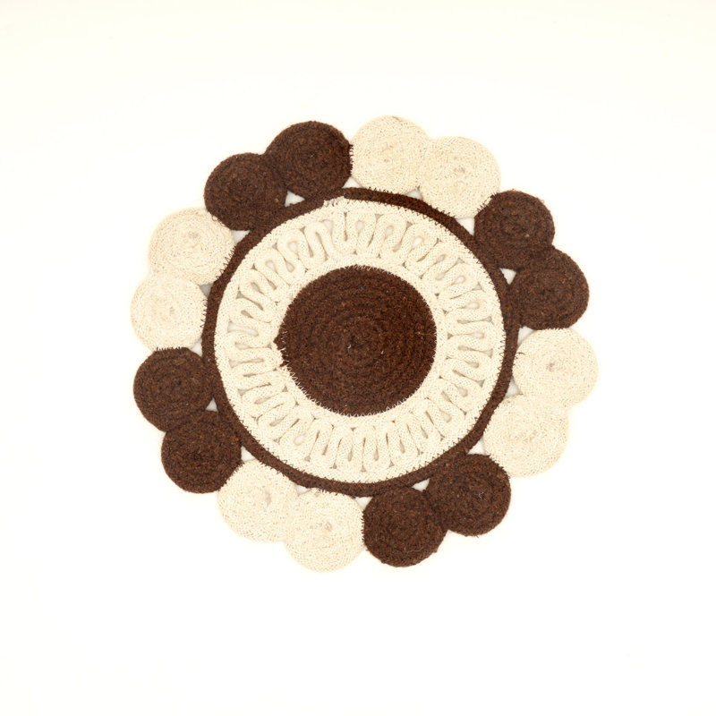 Cotton Floral Placemat, Brown