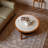 Round White Rockboard Coffee Table-1441042994