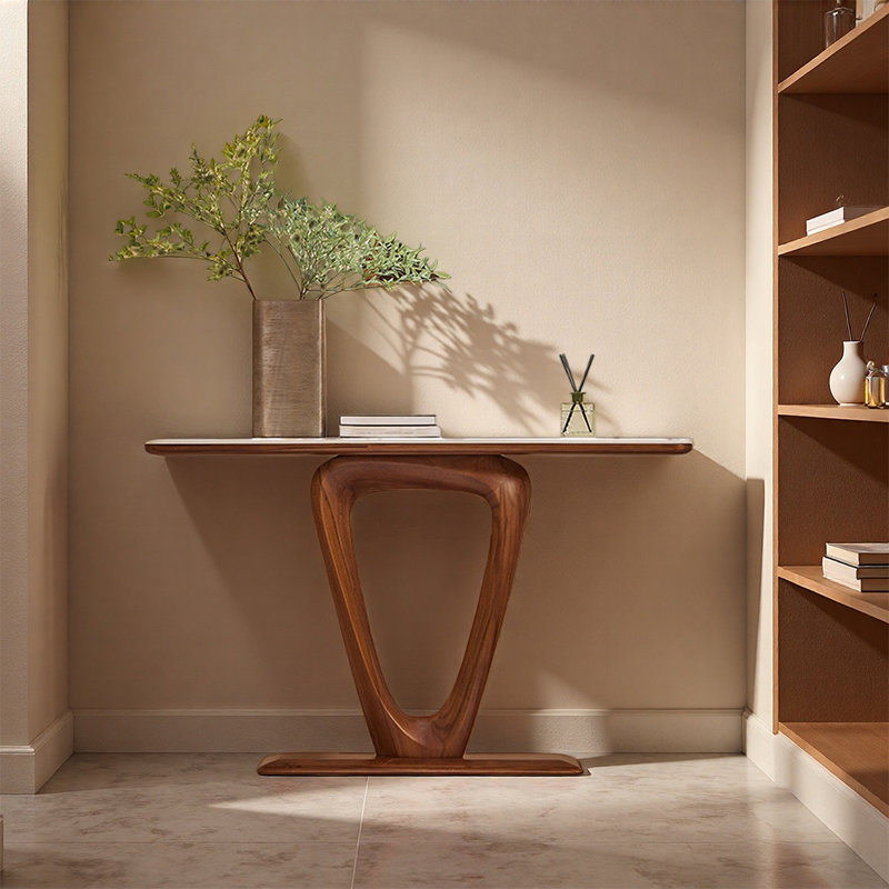 Console en bois de teck fritté