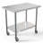 Stainless Steel Top Height-Adjustable Workbench with Wheels-79467686