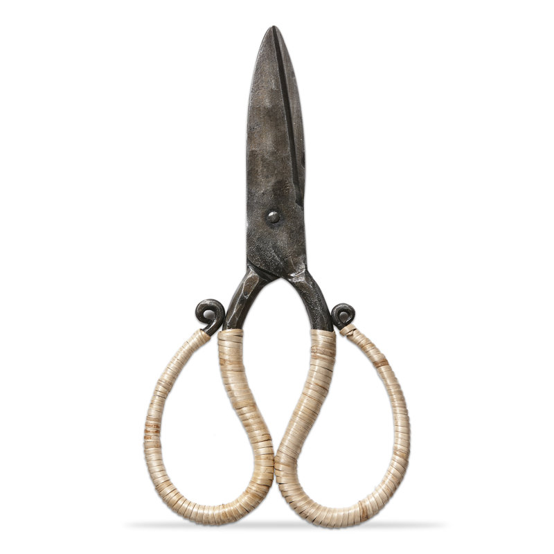 Cane Wrapped Forged Iron Scissors