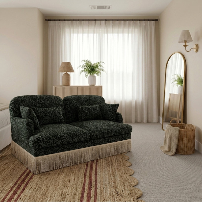 Canapé modulaire Leopard, Vert/noir
