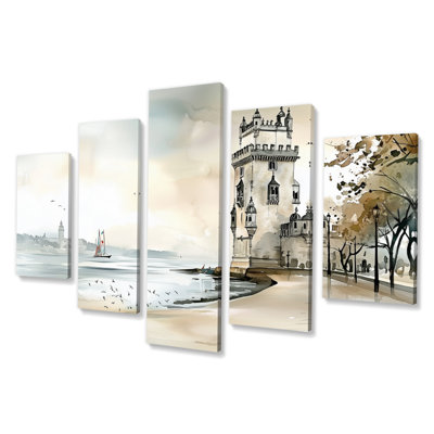 Belém Tower in Portugal - Wall Art - Wall Art De Art Decor Set Diamond