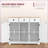 Sideboards, HOMCOM Modern Distressed White Storage Cabinet with Solid Rubber Wood Top | 3 Drawers | Adjustable Shelf | Solid Wood | Engineered Wood