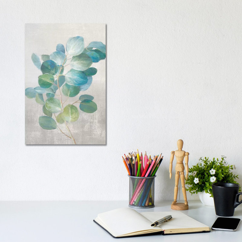 Fresh I Grey by Danhui Nai - Wrapped Canvas Print, 20.32 cm H x 30.48 cm W