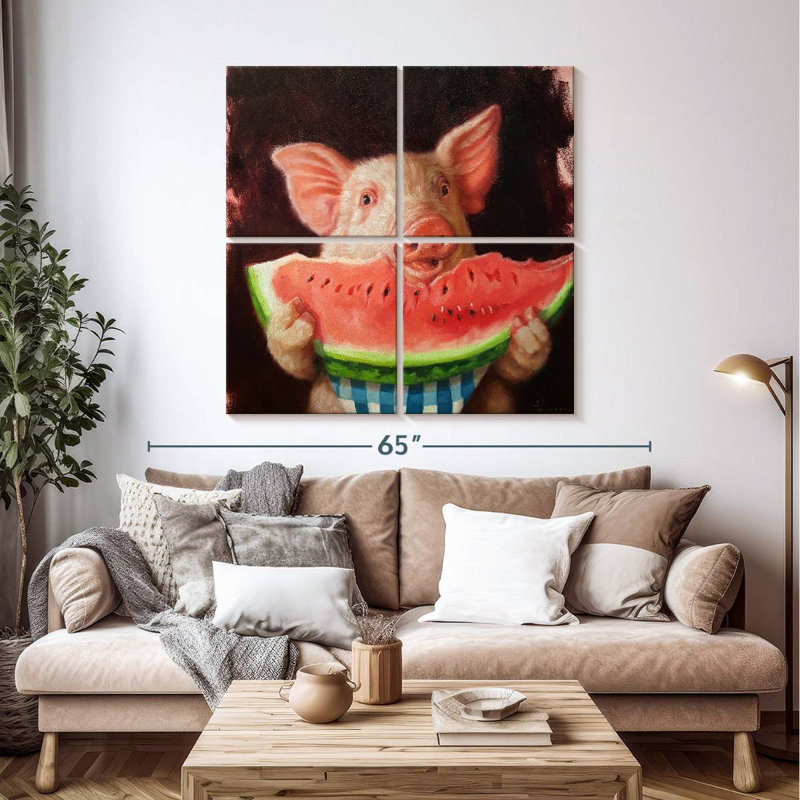 Ketti Pig Out, 45" H x 45" W