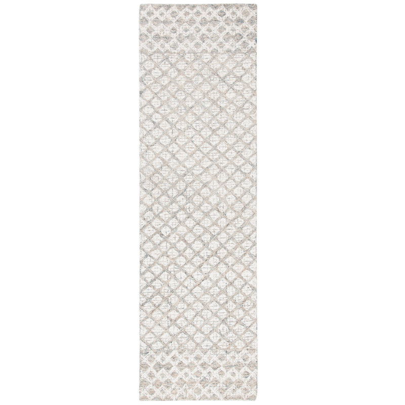 Crowe Hand Tufted Wool Geometric Rug, Runner 2'3" x 8'