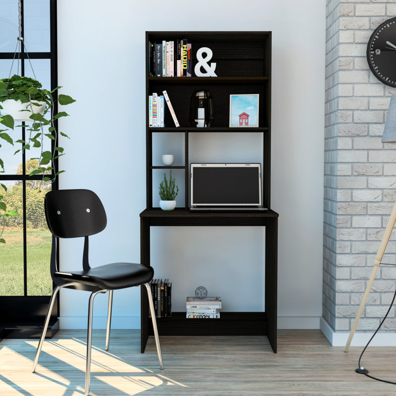 Bureau bahut Compu, quatre tablettes, bureau d'écriture, une tablette inférieure