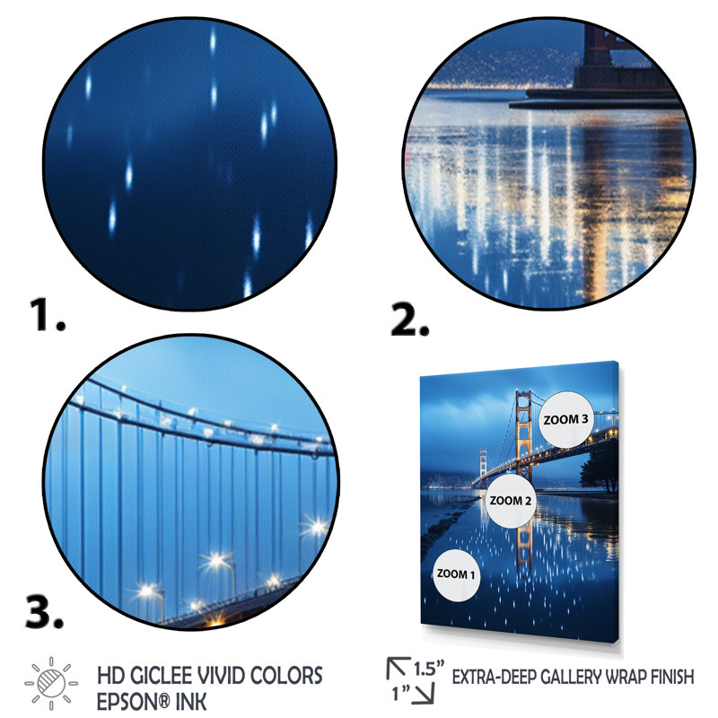 Pont suspendu Ly,77, H 20 po x l 12 po x P 1 po, Cadre flottant blanc