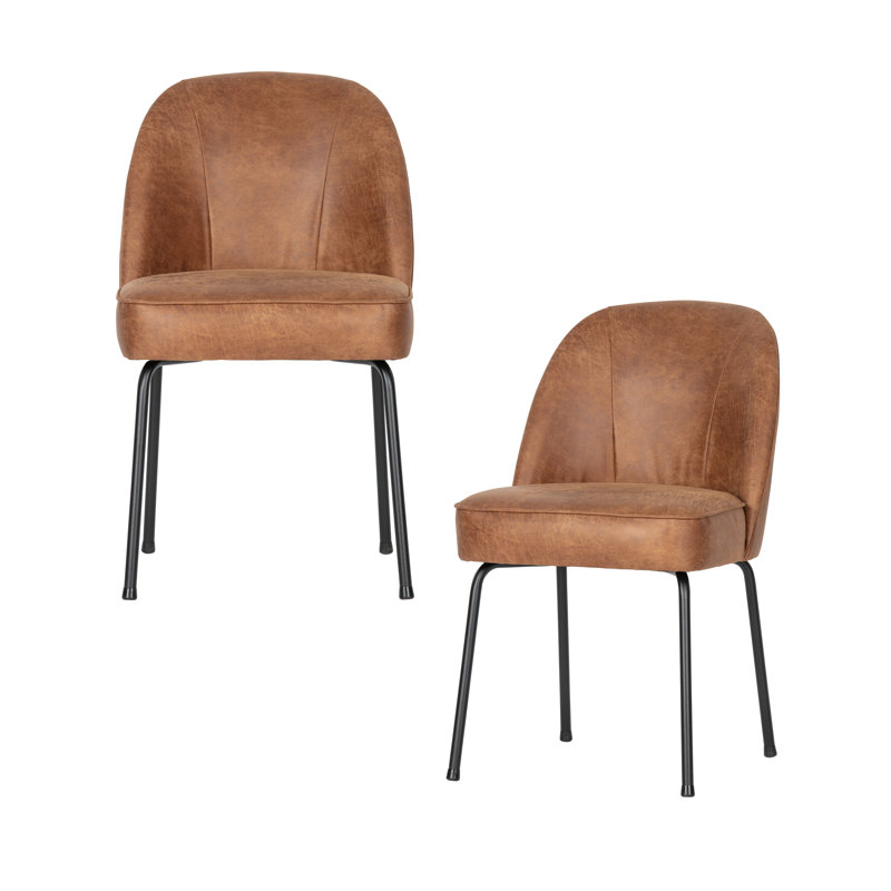 Vogue Dining Chair Leather Cognac, Cognac