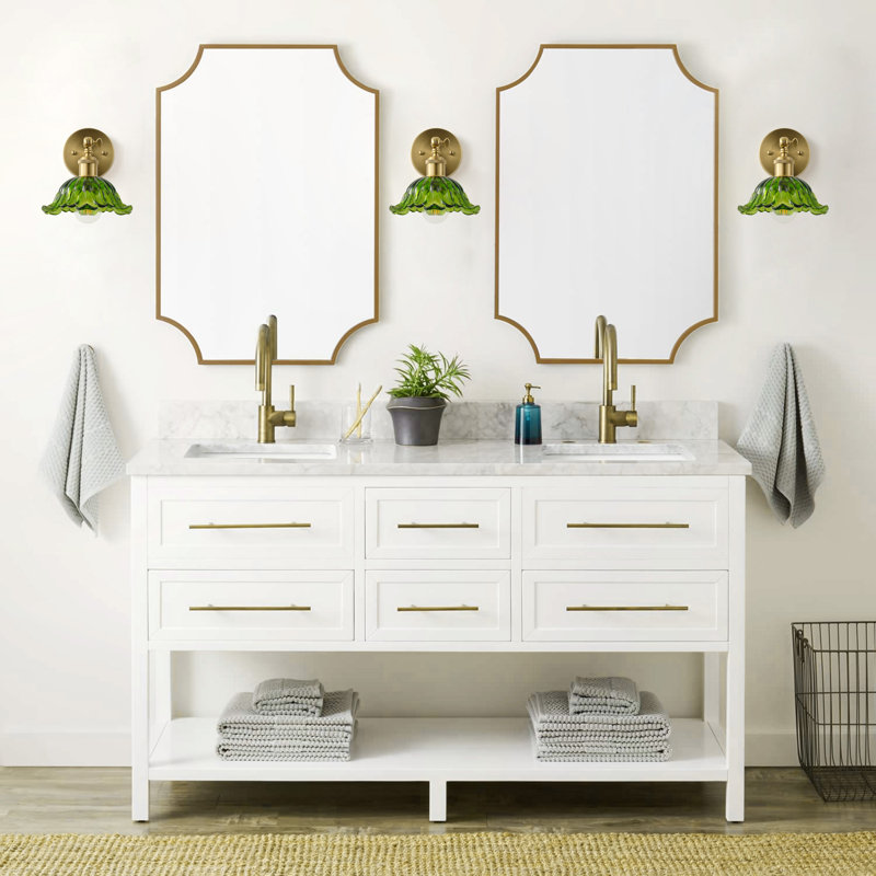 1-Light green glass dimmable Wall Sconce