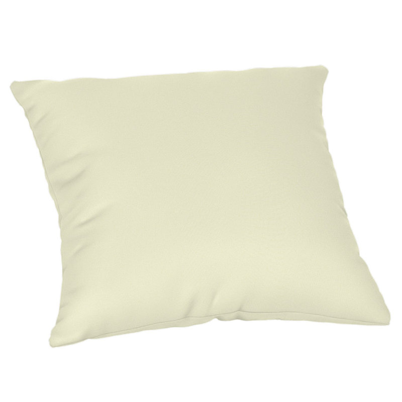 Casual Cushion Solid Sunbrella® Fabric 1-Piece Indoor/Outdoor Square Throw Pillow, 20"W x 20"L, Canvas Natural, 20"H x 20"W