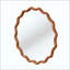 Miroir mural rond ondulé avec cadre en bois massif, miroir décoratif à bords ondulés pour salle de bain, chambre, salon et entrée-88115340-88115333