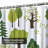 Aspen Pine Birch Tree Forest Art Shower Curtain with 12 Hooks-1477626075