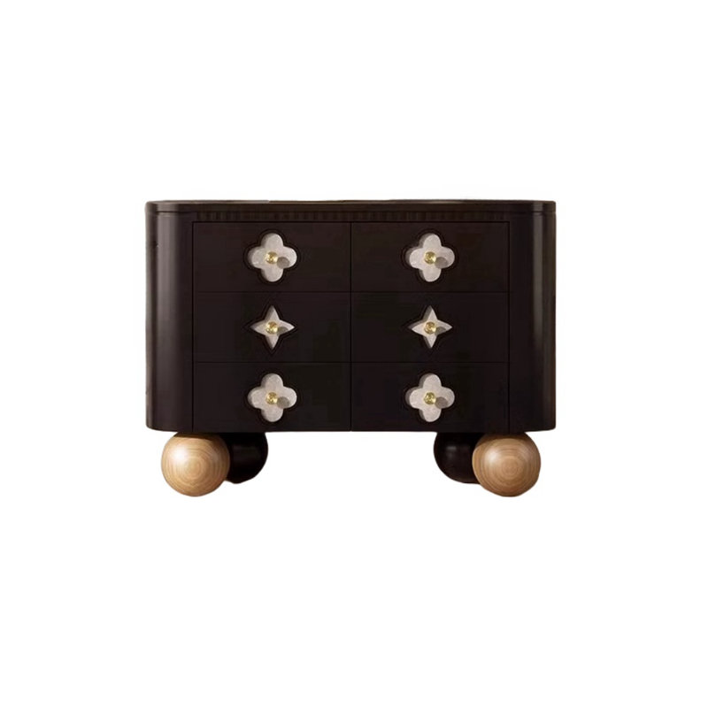 Simple Creative Entrance Cabinet Accent Chest, Black