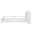 Lit plateforme simple en bois avec éclairage à DEL intégré, tête de lit avec rangement et garde-corps-1613266952