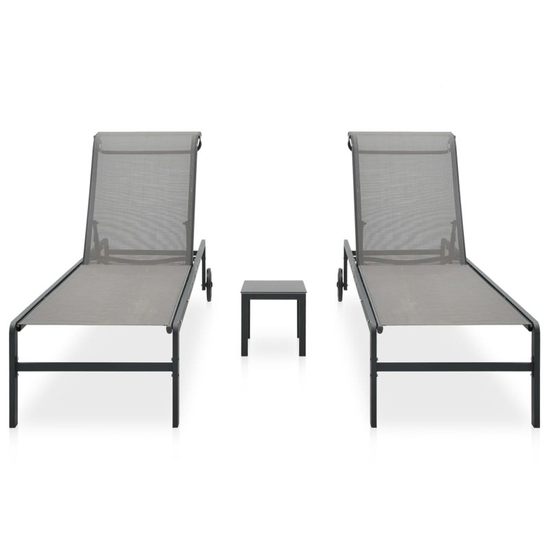 Outdoor Metal Chaise Lounge Set