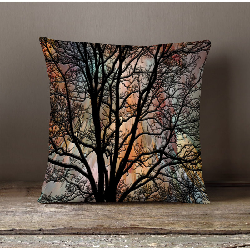 Throw Pillow With Insert, 16"H x 16"W, Multi Abstract 22