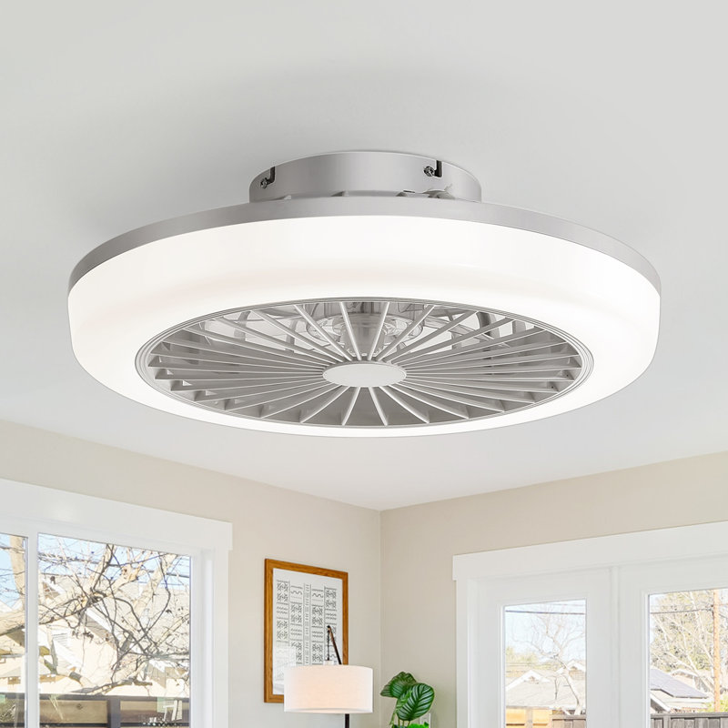 Karlia 17" 5-Blade White LED Ceiling Fan With Remote Control