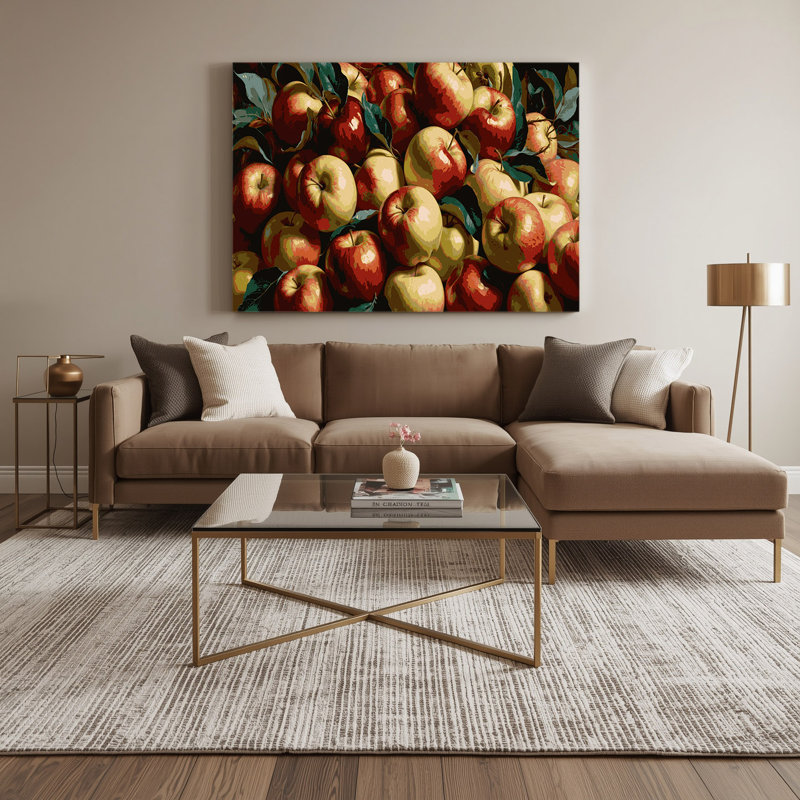 Fruit Apple Fuji Brown Canvas Wall Art, 11" H x 14" W