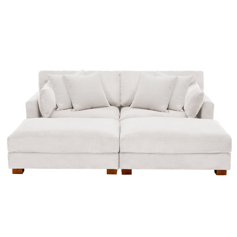 Bentura 88 223.5Cm Square Arms Modular Sofa, Beige
