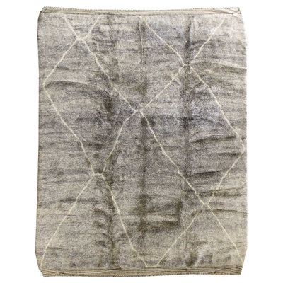 Beni Ouraine One-of-a-Kind 9' X 11'4" New Age Wool Area Rug in Gray