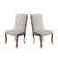 Luxueux ensemble de 2 chaises capitonnées à boutons, alliant confort et style contemporain avec pieds en bois patiné
