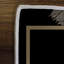 Rectangle Ansted Machine Woven 5'3" x 7'7" Polyester Area Rug in Black/Gold