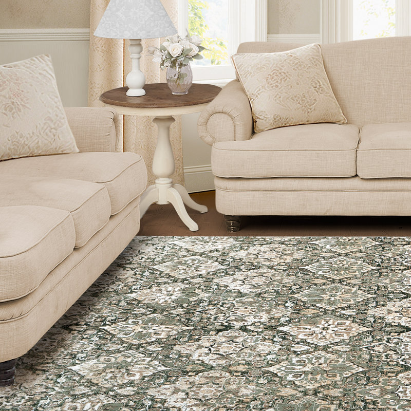 Laura Ashley Eliza Woven Hi-Low Rugs, Fernsby Green, 6 pi 6 po x 9 pi 6 po