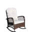 Chaise berçante d'extérieur à large siège avec structure