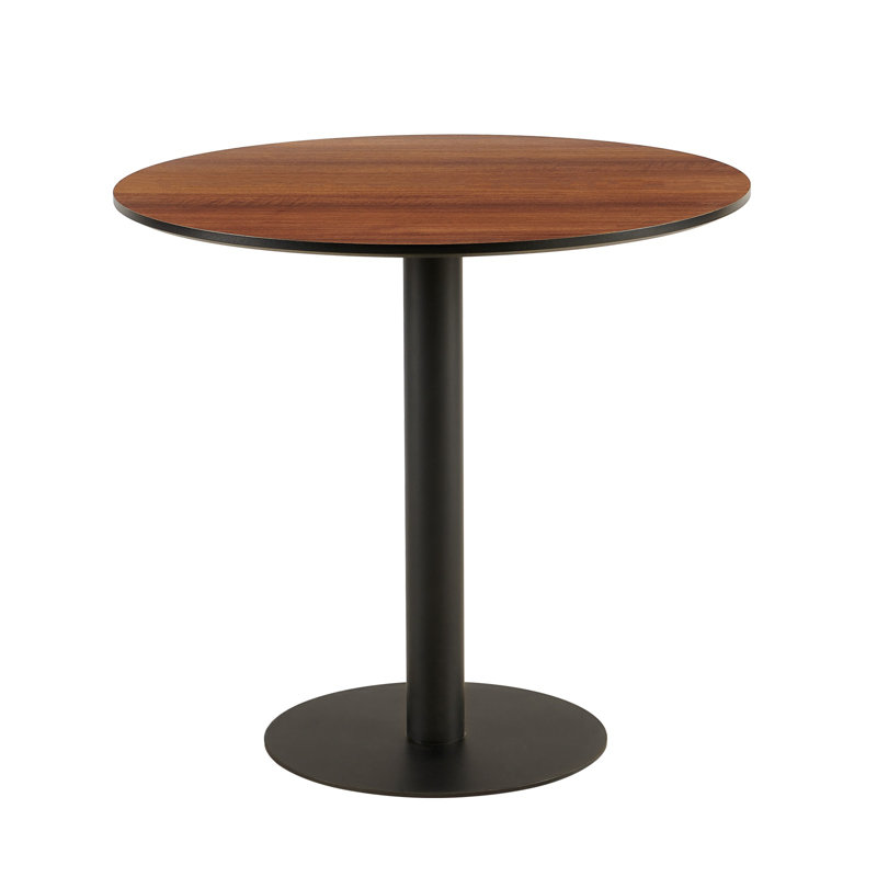 Table de salle à manger ronde, Noyer / noir